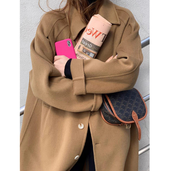 Palton de dama model larg cu nasturi