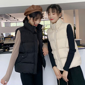 Vesta groasa de iarna cu guler inalt