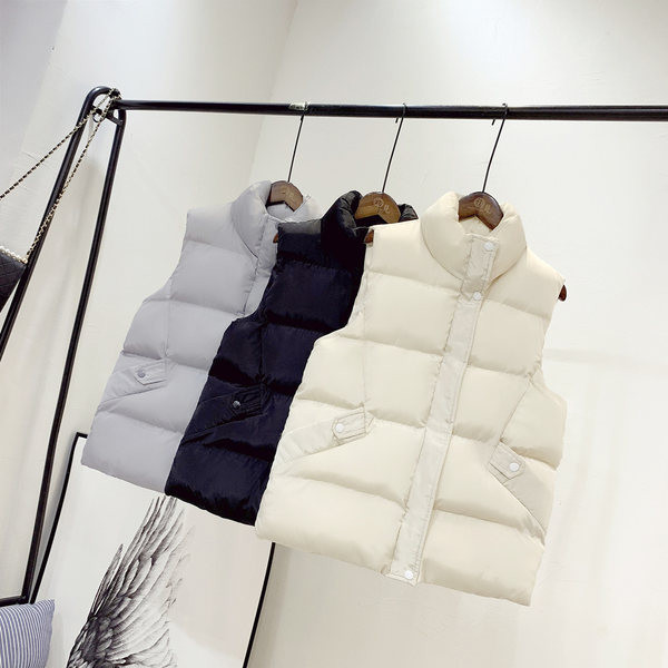 Vesta groasa de iarna cu guler inalt