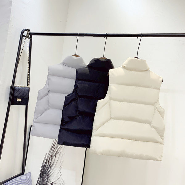 Vesta groasa de iarna cu guler inalt