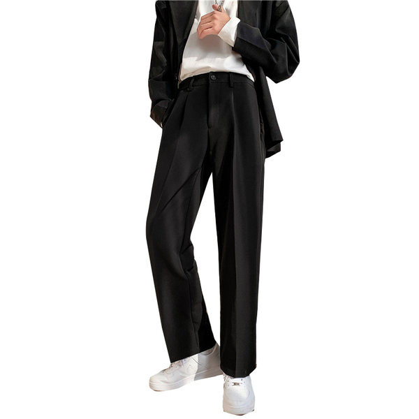 Pantaloni casual barbati - model lat si drept