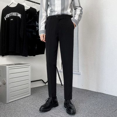 Pantaloni casual barbatesti potriviti pentru toamna si iarna - model drept