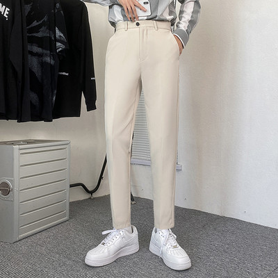 Pantaloni casual barbatesti potriviti pentru toamna si iarna - model drept