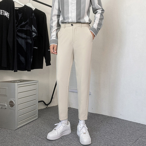 Pantaloni casual barbatesti potriviti pentru toamna si iarna - model drept