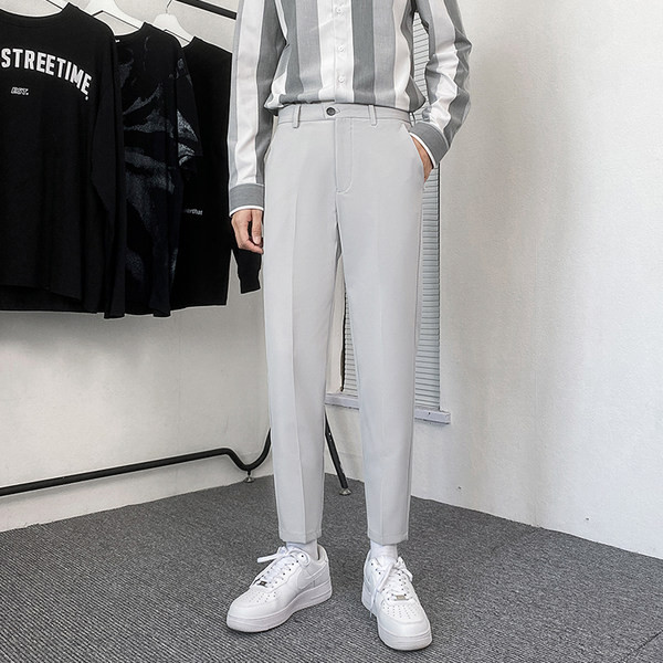 Pantaloni casual barbatesti potriviti pentru toamna si iarna - model drept