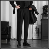 Pantaloni de barbati sport-eleganti, model drept cu lungimea de 9/10