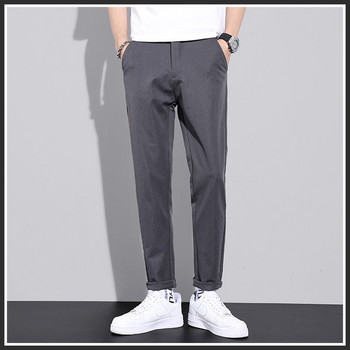 Мъжки модерен панталон с джобове- 9/10 дължина