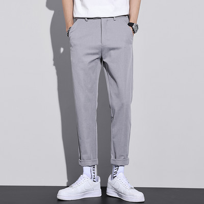 Pantaloni moderni pentru barbati cu buzunare - lungime 9/10