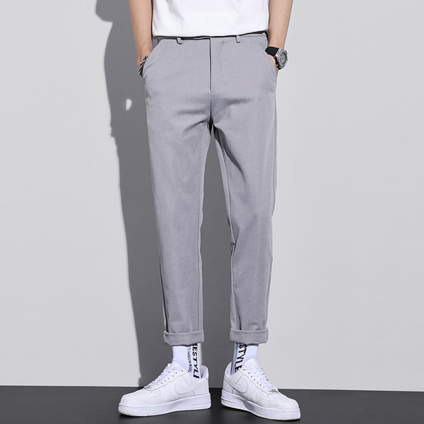 Pantaloni moderni pentru barbati cu buzunare - lungime 9/10