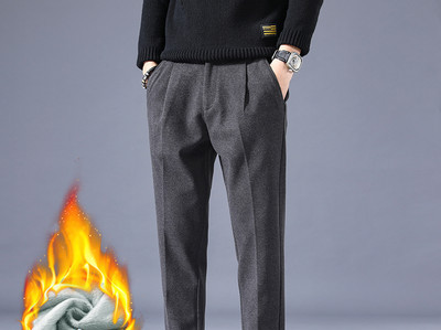 Muške jesensko-zimske hlače, ravni model - sa ili bez tople postave