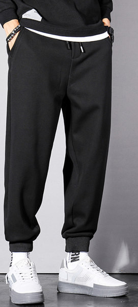 Lenjerie sport pentru bărbați, cu buzunare, gri și negru