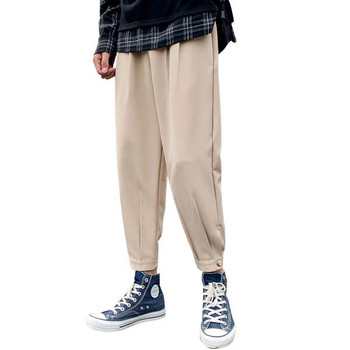 Ανδρικό παντελόνι casual, φαρδύ μοντέλο με κορδόνι  στη μέση
