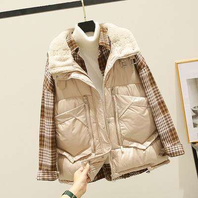 Vesta casual de dama cu catarame metalice si guler clasic