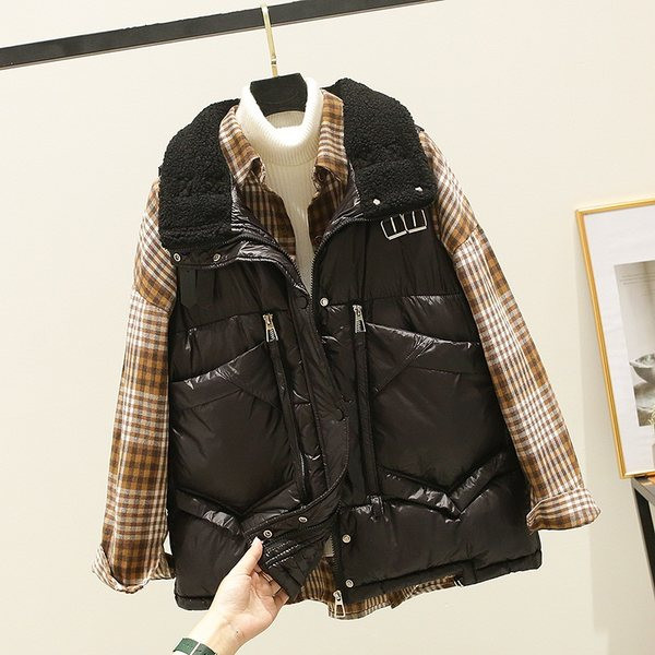 Vesta casual de dama cu catarame metalice si guler clasic