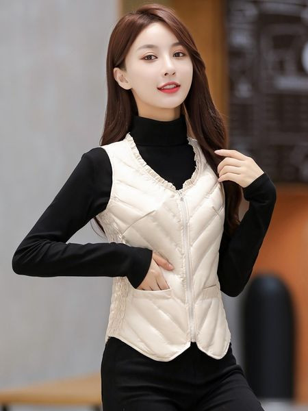 Vesta de dama cu decolteu in V si inchidere cu fermoar