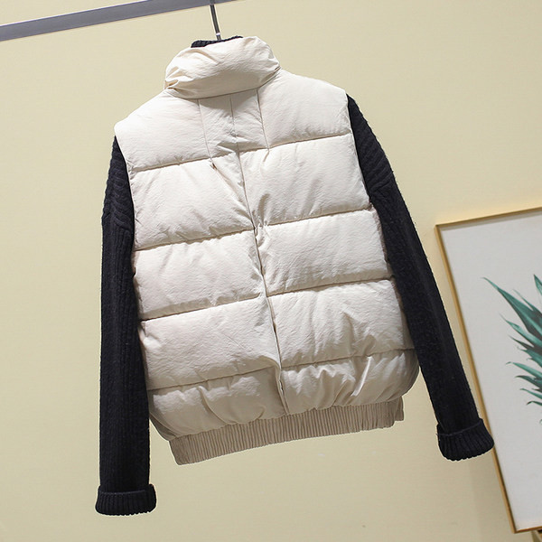 Γυναικείο casual γιλέκο με κουμπιά με ψηλό γιακά και φερμουάρ