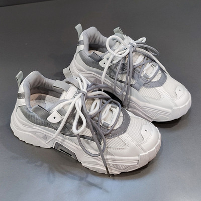 Adidași de damă cu talpă înaltă plată în trei culori