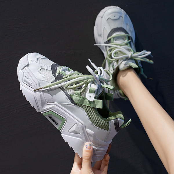 Adidași de damă cu talpă înaltă plată în trei culori