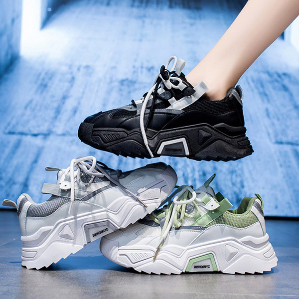 Adidași de damă cu talpă înaltă plată în trei culori