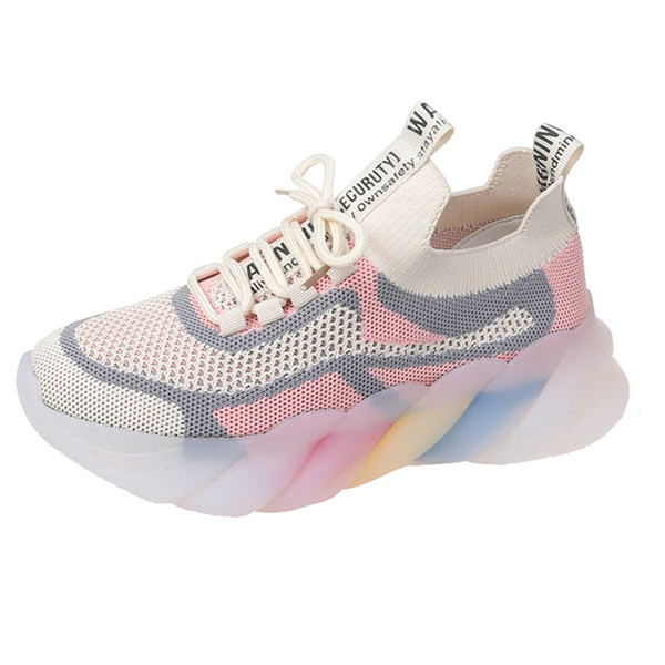 Casual γυναικεία sneakers από πλέγμα και σόλα σιλικόνης