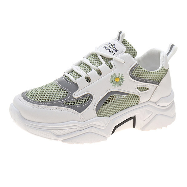 Adidasi eleganti de dama cu broderie si talpa plata