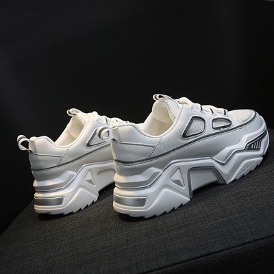 Adidasi moderni de dama cu talpa inalta din piele ecologica