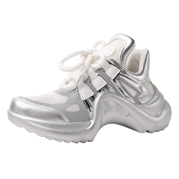 Adidasi de dama cu sireturi in alb-negru