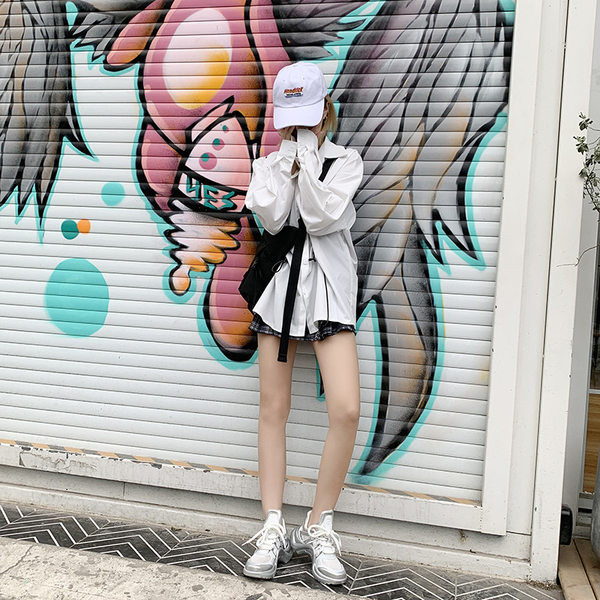 Adidasi de dama cu sireturi in alb-negru