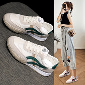 Γυναικεία sneakers με επίπεδη σόλα - διχρωμία