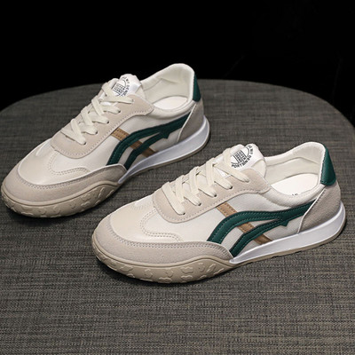 Γυναικεία sneakers με επίπεδη σόλα - διχρωμία
