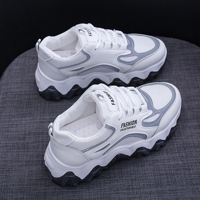 Aktualne ženske tenisice od umjetne kože s prepustom