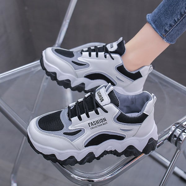 Aktualne ženske tenisice od umjetne kože s prepustom