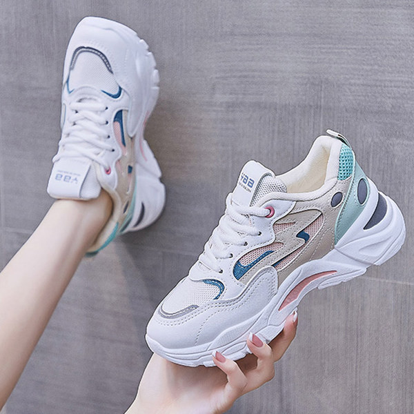 Ženske tenisice sa vezicama i ravnim đonom - tri boje