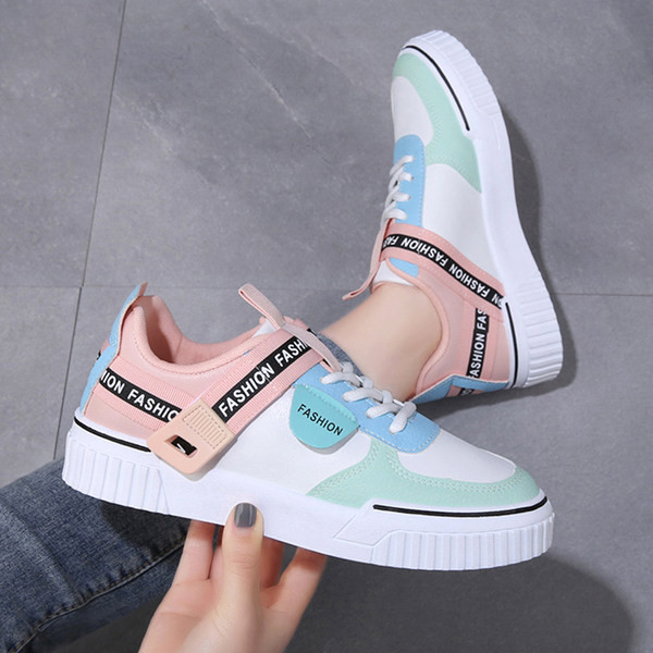 Adidasi moderni de dama colorati cu talpa plata