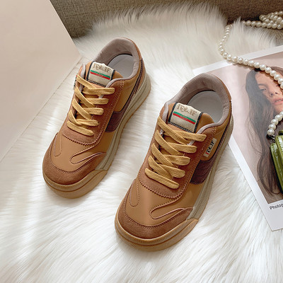 Tenisi dama cu sireturi in doua culori