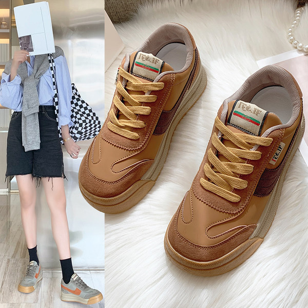 Tenisi dama cu sireturi in doua culori