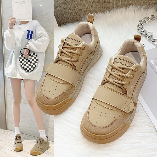 Adidasi eleganti de dama din piele ecologica cu velcro