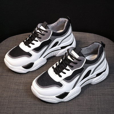 Adidasi moderni de dama cu captuseala moale in doua culori