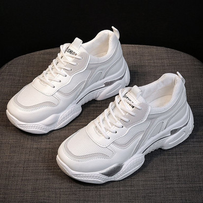 Adidasi moderni de dama cu captuseala moale in doua culori