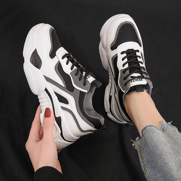 Adidasi moderni de dama cu captuseala moale in doua culori