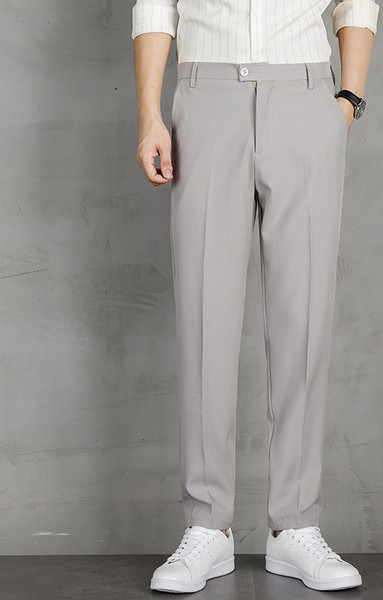 Pantaloni barbatesti la moda cu buzunare si talie standard