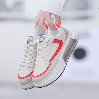 Adidași casual cu talpă plată din piele ecologică pentru femei