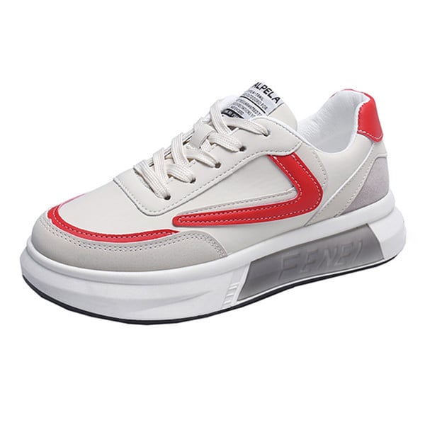 Adidași casual cu talpă plată din piele ecologică pentru femei