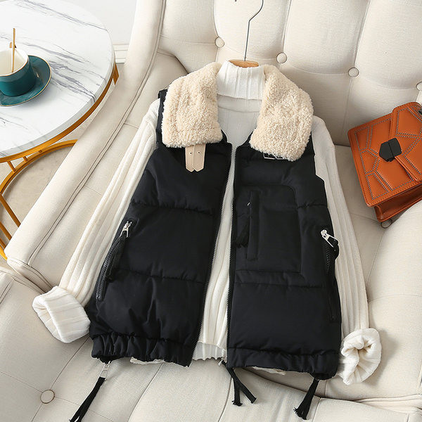 Ženski prsluk s toplom postavom i patentnim zatvaračem