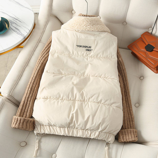 Ženski prsluk s toplom postavom i patentnim zatvaračem