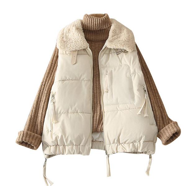 Ženski prsluk s toplom postavom i patentnim zatvaračem