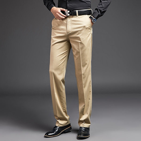 Pantaloni barbati moderni cu buzunare - model drept