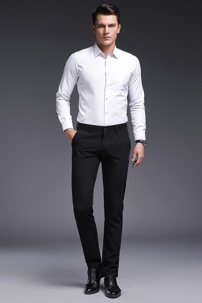 Pantaloni formali pentru bărbați cu talie standard