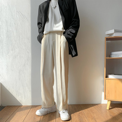 Model larg de pantaloni barbatesti cu talie standard