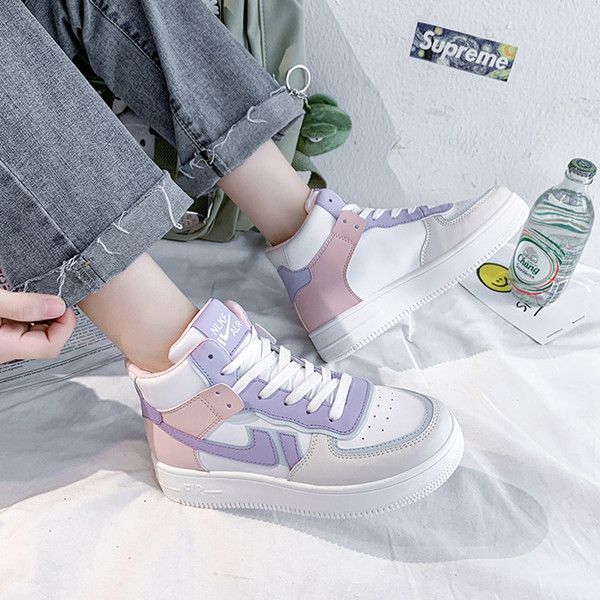 Tenisi dama din piele ecologica cu sireturi - trei culori